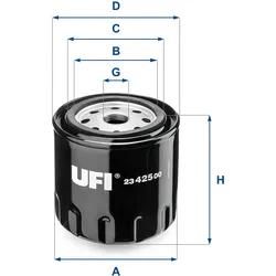 Ufi Ölfilter 2342500 Anschraubfilter 95Mm Gewindemaß3/4-16 Unf Für Vag