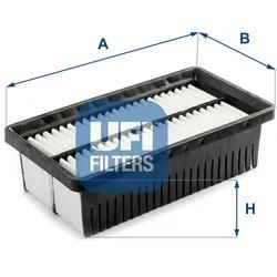 Ufi Luftfilter 30A3400 Filtereinsatz 65Mm Für Renault