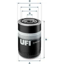 Ufi Ölfilter 2345700 Anschraubfilter 140Mm Gewindemaßm 22 X 1,5 Für Iveco Fiat Peugeot Citroën