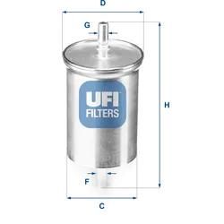 Ufi Kraftstofffilter 3192300 Filtereinsatz 136Mm Für Smart