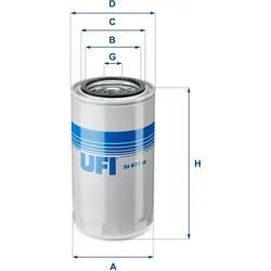 Ufi Ölfilter 2347100 Anschraubfilter 174Mm Gewindemaßm 22 X 1,5 Für Iveco