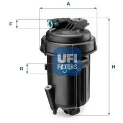 Ufi Kraftstofffilter 5516300 Filtereinsatz 224Mm Für Opel Gm