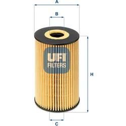 Ufi Ölfilter 2510600 Filtereinsatz 101Mm Für Vag