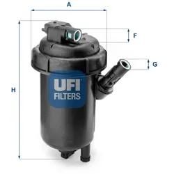 Ufi Kraftstofffilter 5512000 Filtereinsatz 224Mm Für Opel Vaughall
