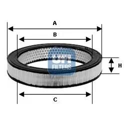 Ufi Luftfilter 2792700 Filtereinsatz 48Mm Für Fiat Ford Gm