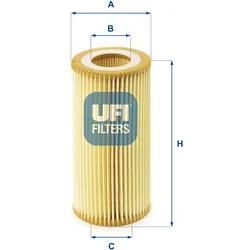 Ufi Ölfilter 2504000 Filtereinsatz 125Mm Für Vag