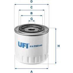 Ufi Ölfilter 2329000 Anschraubfilter 97Mm Gewindemaß3/4-16 Unf Für Renault