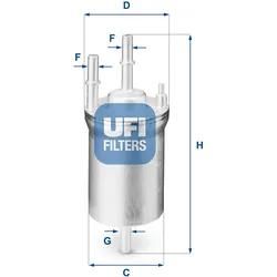 Ufi Kraftstofffilter 3183300 Filtereinsatz 164Mm Für Vag