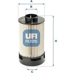 Ufi Kraftstofffilter 2607200 Filtereinsatz 152Mm Für Iveco