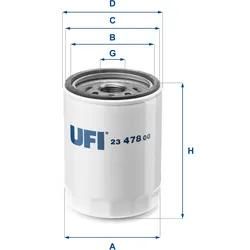 Ufi Ölfilter 2347800 Anschraubfilter 101Mm Gewindemaßm 20 X 1,5 Für Mitsubishi Smart
