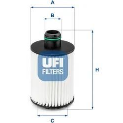 Ufi Ölfilter 2519000 Filtereinsatz 109Mm Für Fiat Chrysler