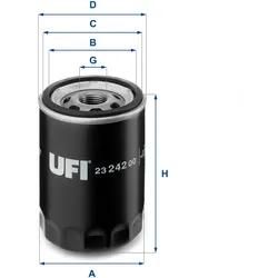 Ufi Ölfilter 2324200 Anschraubfilter 97Mm Gewindemaß3/4-16 Unf Für Ford Gm Citroën Mazda
