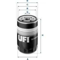 Ufi Ölfilter 2324900 Anschraubfilter 123Mm Gewindemaß3/4-16 Unf Für Opel Chrysler Fiat Gm Vm