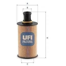 Ufi Ölfilter 2529000 Filtereinsatz 133Mm Für Jaguar Land Rover