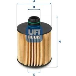Ufi Ölfilter 2508300 Filtereinsatz 101Mm Für Opel Fiat Gm Jeep Suzuki