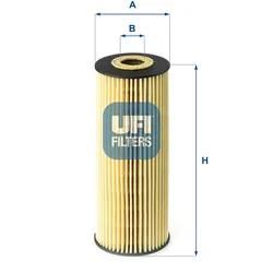 Ufi Ölfilter 2516200 Filtereinsatz 160Mm Für Mercedes Ssangyong Vag