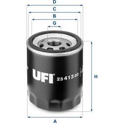 Ufi Ölfilter 2341300 Anschraubfilter 92Mm Gewindemaß3/4-16 Unf Für Ford Volvo Citroën Mazda