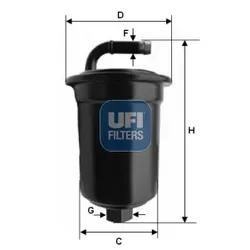 Ufi Kraftstofffilter 3169400 Filtereinsatz 123Mm Für Piaggio