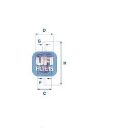Ufi Kraftstofffilter 3102700 Filtereinsatz 104Mm Für Mercedes