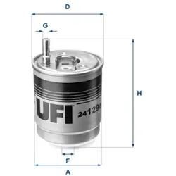 Ufi Kraftstofffilter 2412900 Filtereinsatz 160Mm Für Hyundai