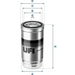 Ufi Kraftstofffilter 2441700 Filtereinsatz 161Mm Für Bmw Land Rover