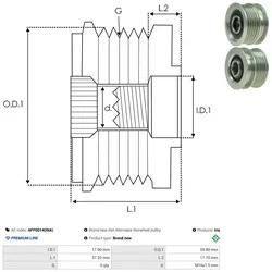 As-Pl Generatorfreilauf Afp0014ina Für Mitsubishi Nissan Vw