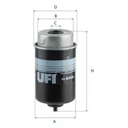 Ufi Kraftstofffilter 24A8600 Filtereinsatz 166Mm Für Land Rover