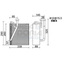 Meat & Doria Verdampfer, Klimaanlage 997035 Für Dodge Chrysler