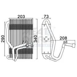 Meat & Doria Verdampfer, Klimaanlage 997140 Für Skoda Vag