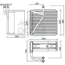 Meat & Doria Verdampfer, Klimaanlage 997093 Für Mercedes
