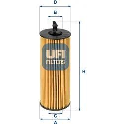 Ufi Ölfilter 2508400 Filtereinsatz 172Mm Für Bmw