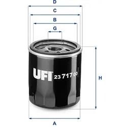 Ufi Ölfilter 2371700 Anschraubfilter 87Mm Für Vag