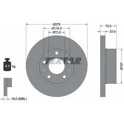 Textar Bremsscheibe 93104603 276Mm 22Mm Für Iveco