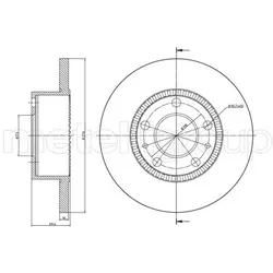 Metelli Bremsscheibe 230779 Voll 276Mm 16Mm Für Iveco