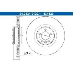 ATE Bremsscheibe 24013401201 belüftet 380mm 34mm für LAND ROVER