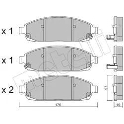 Metelli Bremsbelagsatz, Scheibenbremse 2207190 Für Jeep