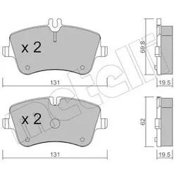 Metelli Bremsbelagsatz, Scheibenbremse 2203420 Für Mercedes