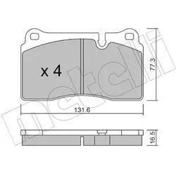 Metelli Bremsbelagsatz, Scheibenbremse 2206950 Für Land Rover