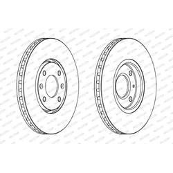 Ferodo Bremsscheibe Ddf841c 283Mm 26Mm Für Peugeot (Df-Psa)