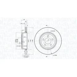 Magneti Marelli Bremsscheibe 360406189801 Belüftet 320Mm 22Mm Für Chrysler Lancia