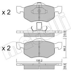 Metelli Bremsbelagsatz, Scheibenbremse 2206090 Für Ford Mazda