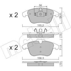 Metelli Bremsbelagsatz, Scheibenbremse 2206754 Für Mg Jaguar