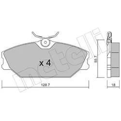 Metelli Bremsbelagsatz, Scheibenbremse 2201422 Für Renault