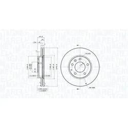 Magneti Marelli Bremsscheibe 360406030601 Belüftet 274Mm 24Mm Für Mazda Besturn (Faw)