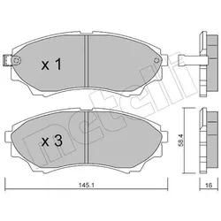Metelli Bremsbelagsatz, Scheibenbremse 2206100 Für Ford Mazda
