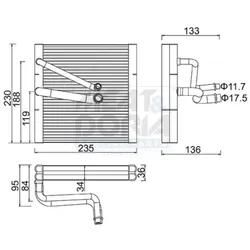 Meat & Doria Verdampfer, Klimaanlage 997074 Für Vag