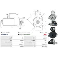 As-Pl Starter S3017pr Für Opel Ford Fiat Peugeot