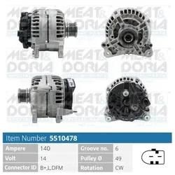 Meat & Doria Generator 5510478 Für Vag Mercedes Mitsubishi