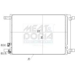 Meat & Doria Kondensator, Klimaanlage 991100 Für Skoda Seat
