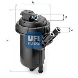 Ufi Kraftstofffilter 5511400 Filtereinsatz 224Mm Für Opel Vaughall Gm